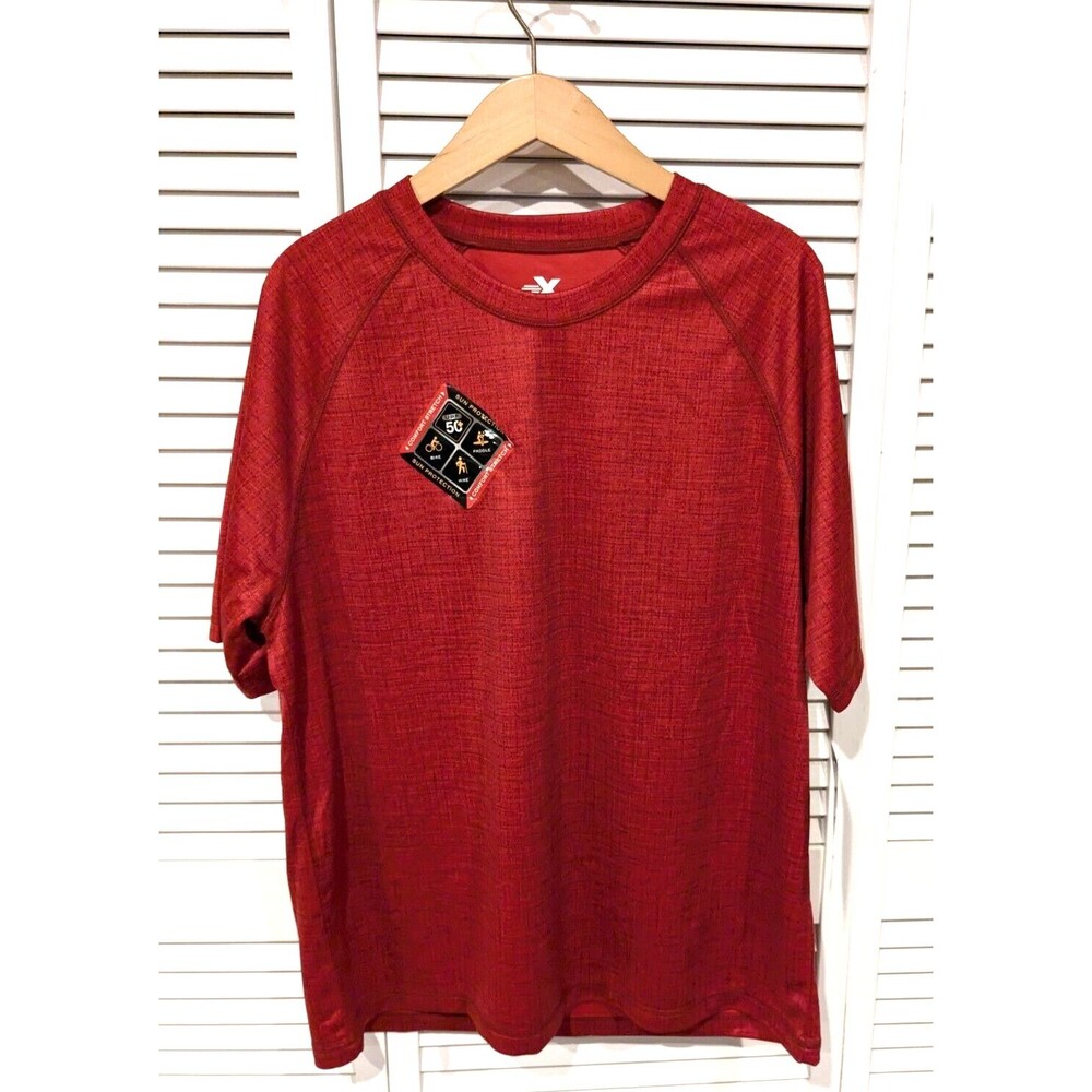 Zeroxposur‎ Sun Protection Top Mens XL Red Short Sleeve Rash Guard Fitness NWT
